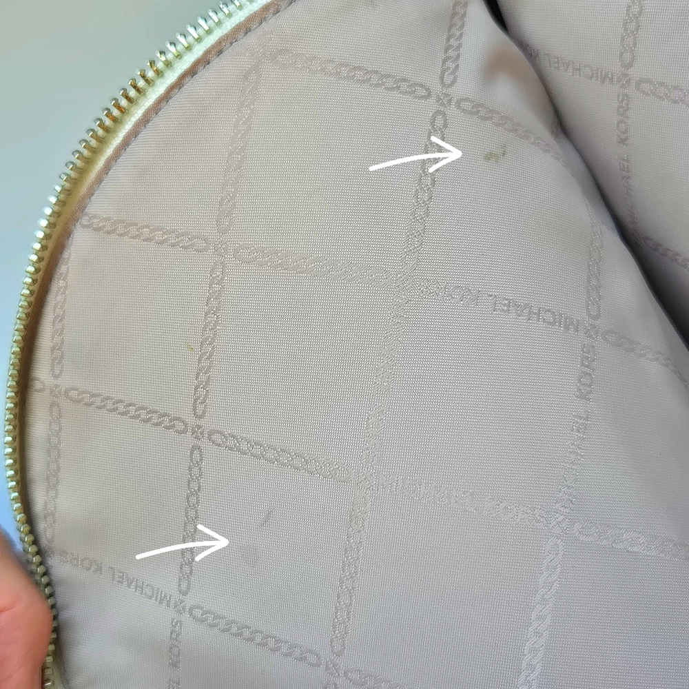 Retired MICHAEL KORS Rhea Medium Ombré Logo Backpack Navy Chambray Colorblock - Picture 14 of 14